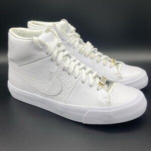 Rare 2018 Nike Blazer Sneakers Royal QS Triple White Mid Men's Size 10